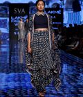 Print drape skirt and reversible printed cape