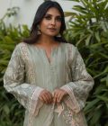Sage green Handcrafted Kurta Set