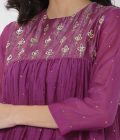 Purple crushed kurta set - Image 3