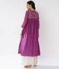 Purple crushed kurta set - Image 2