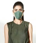 Sage Green Corded Colour Block Mask