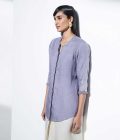 Kaavya Light Purple Shirt in Linen - Image 3
