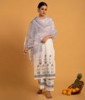 Surajmukhi Shwet Kurta Farshi Set