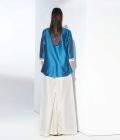 Nur Cobalt Shirt in Chanderi - Image 2