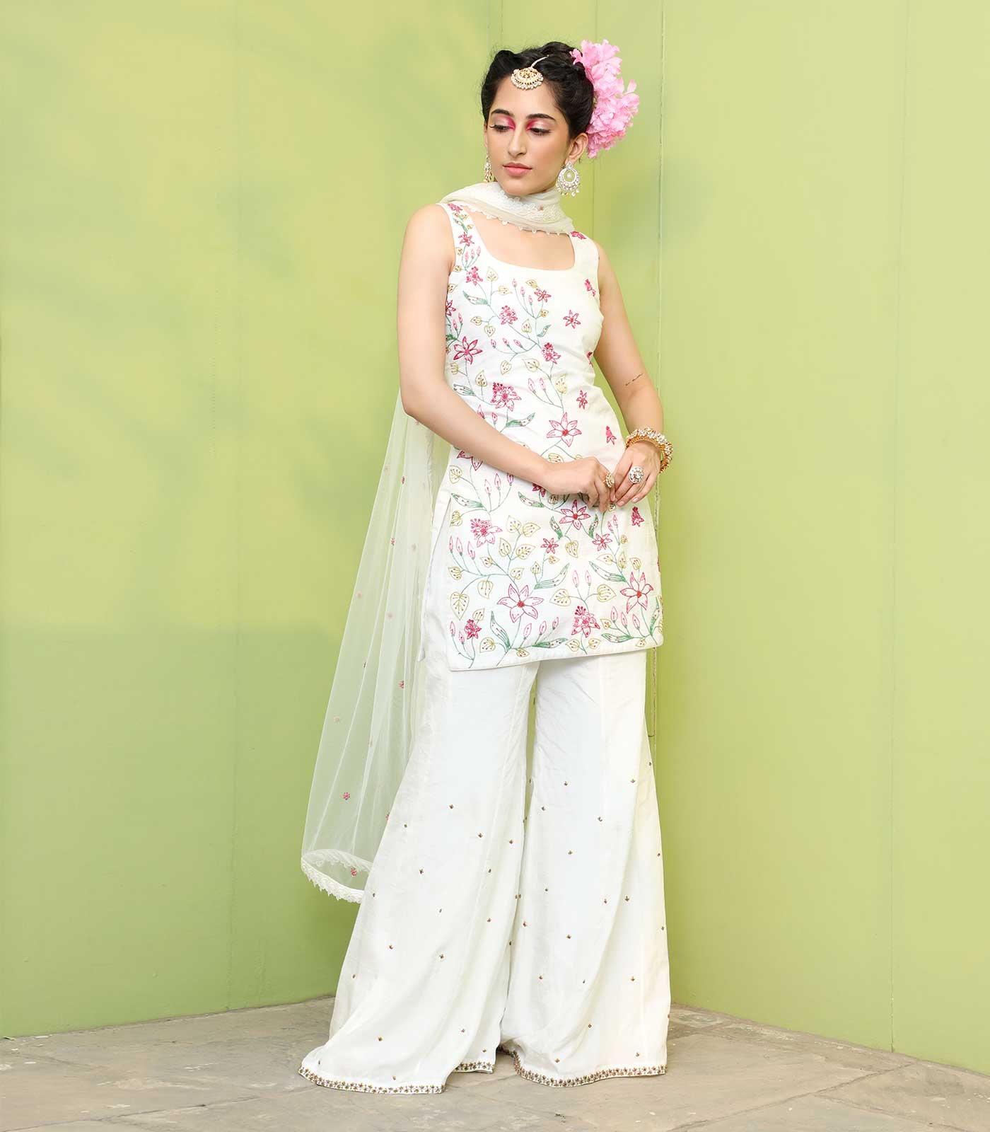 Deepika Padukone puts a modern spin on regular sharara sets with her white  Diwali 2020 look  VOGUE India