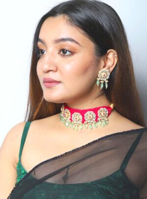 Priya Choker With Studs - IJ Jewels