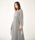 Blue, Grey And Orange Motif Kaftan - Image 3