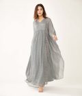 Blue, Grey And Orange Motif Kaftan - Image 2