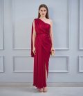One Shoulder Drape Dress