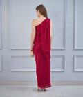One Shoulder Drape Dress - Image 2
