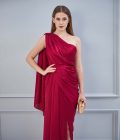 One Shoulder Drape Dress - Image 3