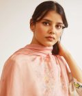 Chanderi Ivory A Line Kurta Set - Image 3