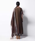 Embroidered Chanderi Kurta and Cotton Silk Pants set - Image 2
