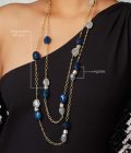 Blue Jade Tumbles Layered Necklace - Image 2