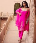Sleeveless chandbali suit