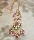 Radiant Pink & White Maang Tikka