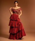 Moon ship offshoulder layered dress