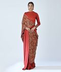 Rebecca Red Gown Saree