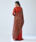 Rebecca Red Gown Saree - Image 2