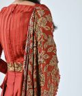 Rebecca Red Gown Saree - Image 3