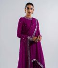 Pop wine asymetrical kurta set - Image 3