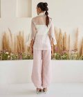 Organza Bandhani Applique Flared Sleeves Top - Image 2