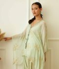 Mint Foil Dhoti Set - Image 3