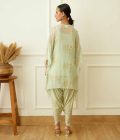 Mint Foil Dhoti Set - Image 2