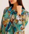 Brushstroke Print Vintage Shirt & Pant Co-Ord Set - Image 3