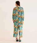 Brushstroke Print Vintage Shirt & Pant Co-Ord Set - Image 2