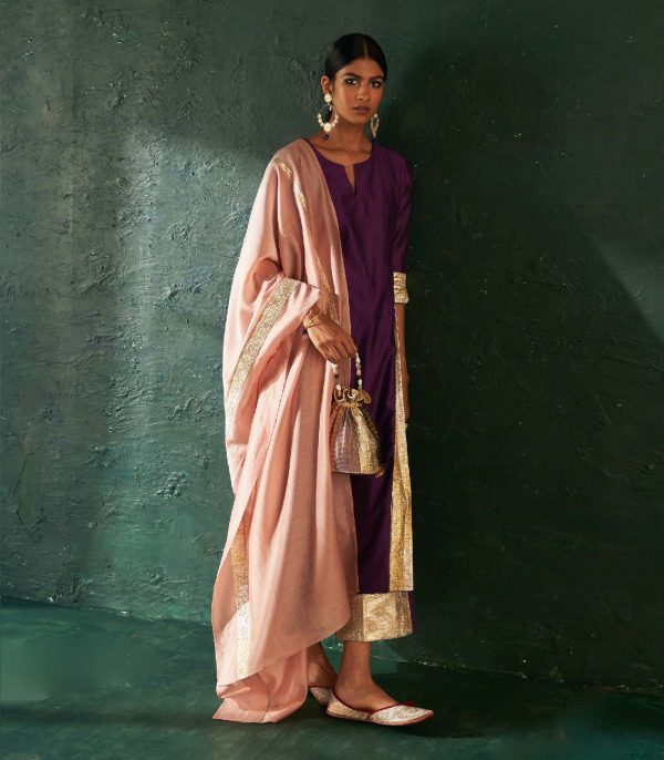 Chanderi kurta set - Image 2