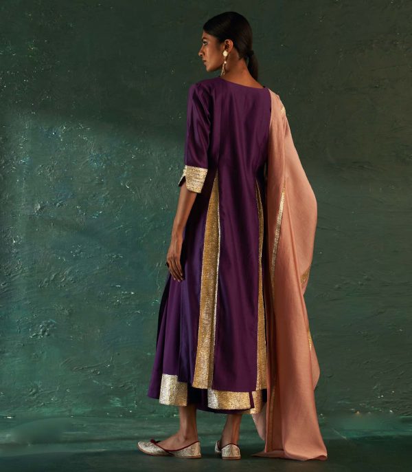 Chanderi kurta set - Image 3