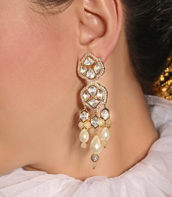 Gleamful Golden Dangler Earrings - Image 3