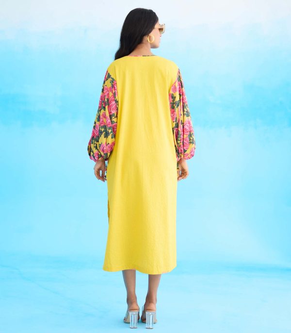 Yellow A-Line dress - Image 2