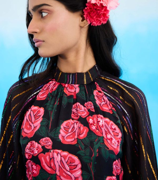Pink rose tier maxi dress - Image 4