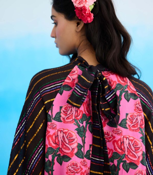 Black rose shift dress - Image 4