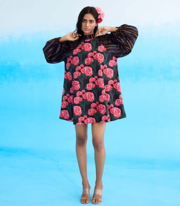Black rose shift dress - Image 2