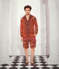 TANGERINE BYZANTINE PRINT SHIRT