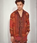 TANGERINE BYZANTINE PRINT SHIRT - Image 4