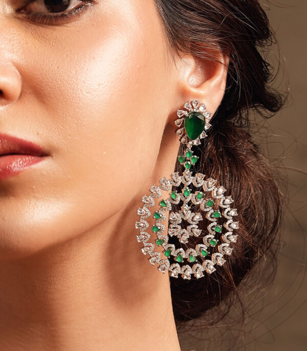 Emerald Spin Earrings - Image 2