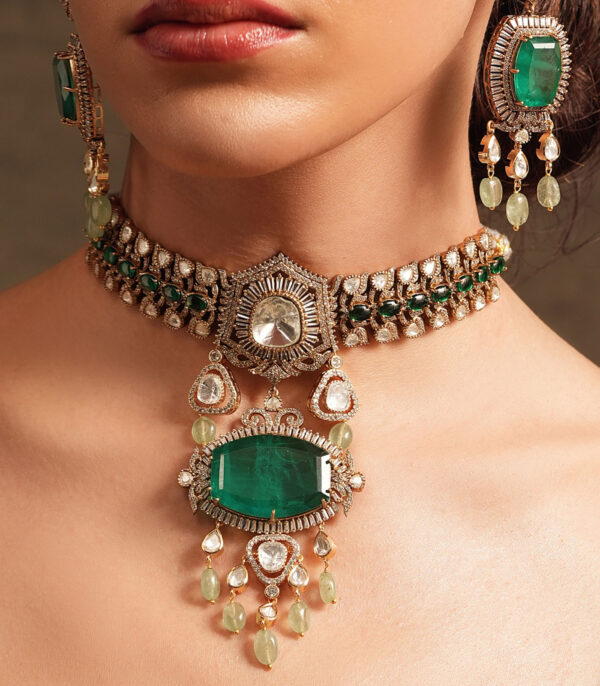 Victorian Emerald Choker Set - Image 2