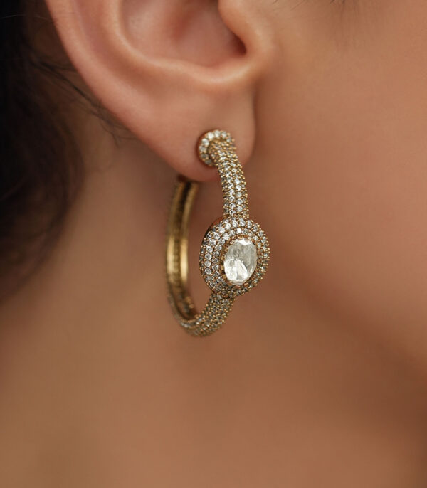 Opulent Hoop Charm Earring - Image 2