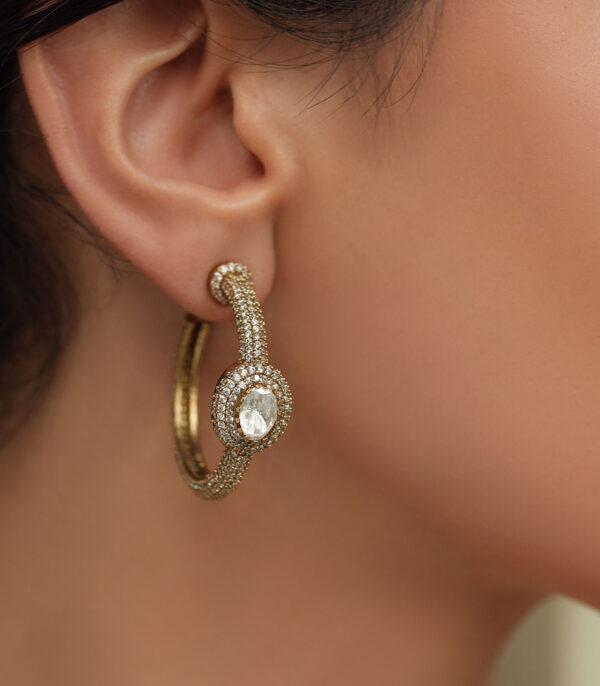 Opulent Hoop Charm Earring