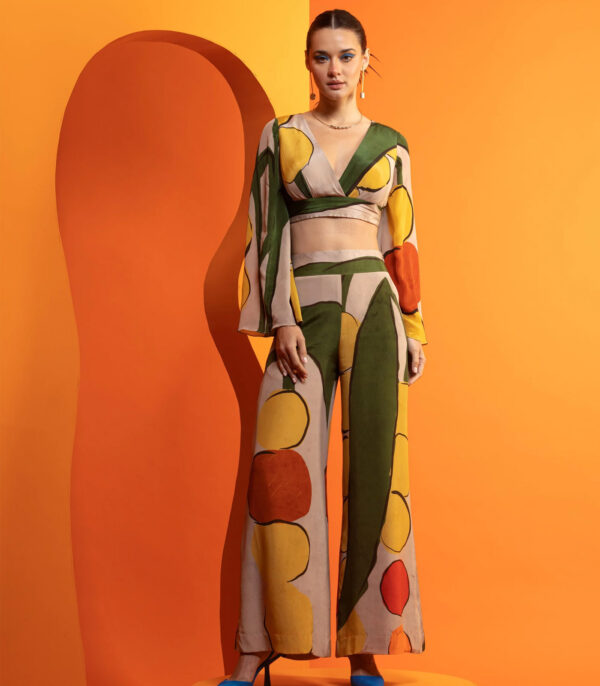 GATHERING DETAILED BUSTIER WITH PANTS