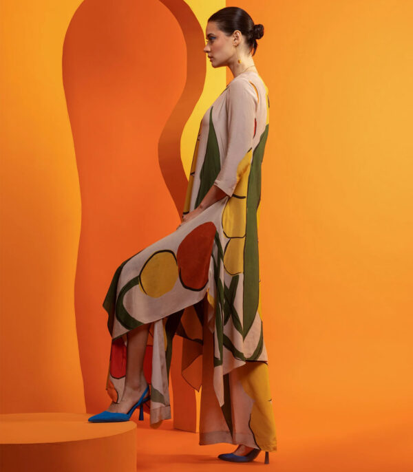 ASYMATRIC KURTA WITH SLITTED PANTS - Image 2