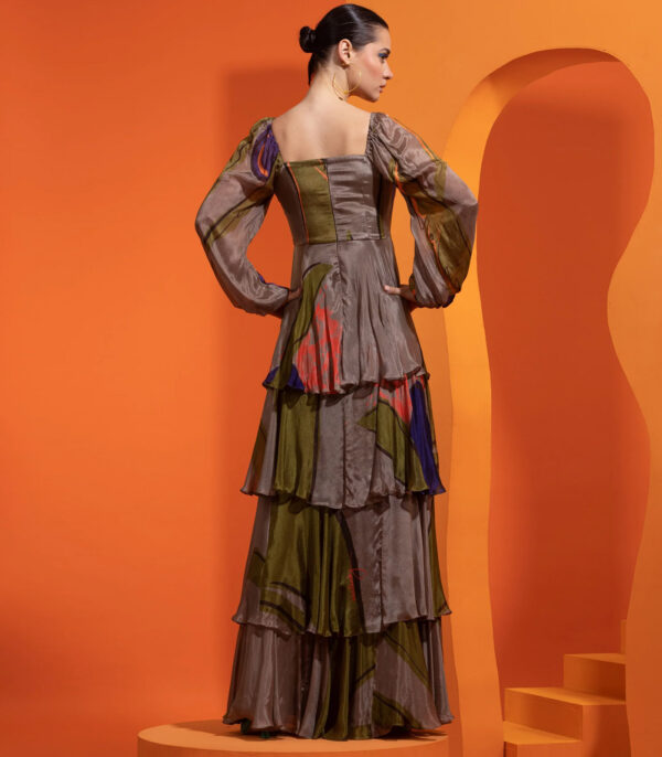 FOUR TIERED CHIFFON DRESS - Image 3