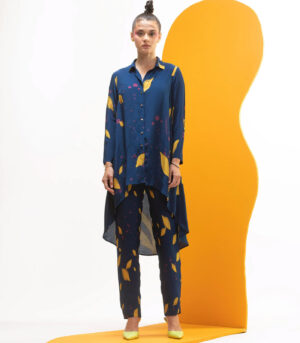 ASYMATRIC SHIRT WITH TROUSER