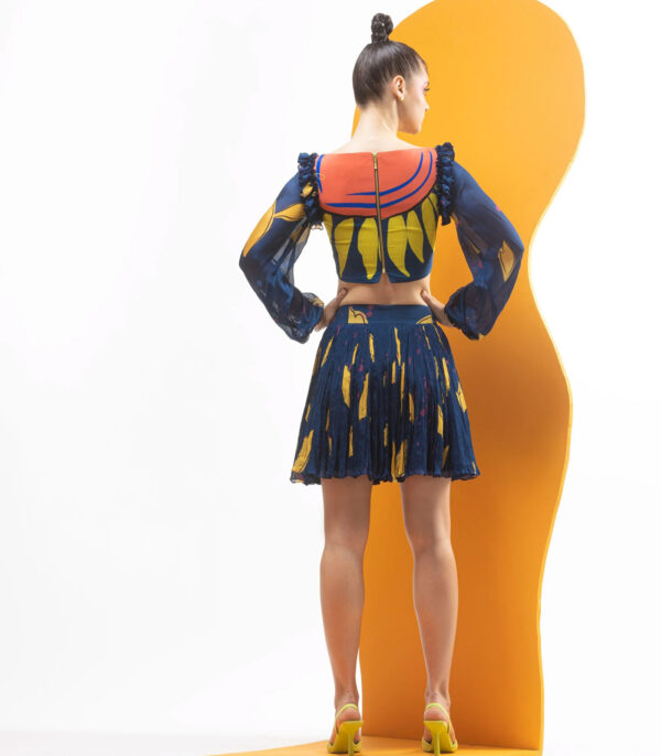 CRINKELED MINI SKIRT WITH CROP TOP - Image 2