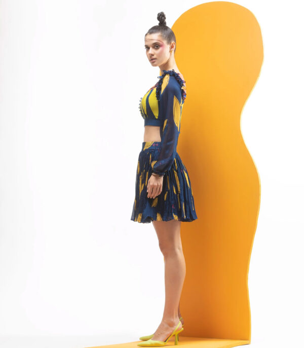 CRINKELED MINI SKIRT WITH CROP TOP - Image 3