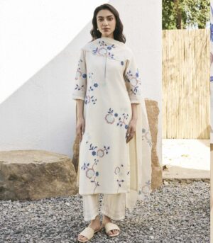 Pearl  Applique Kurta set